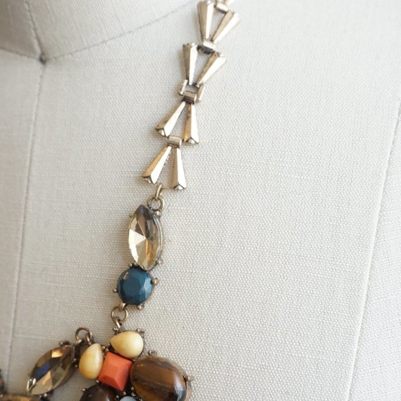 Gold and Brown Statement Necklace - Picture 3 of 4